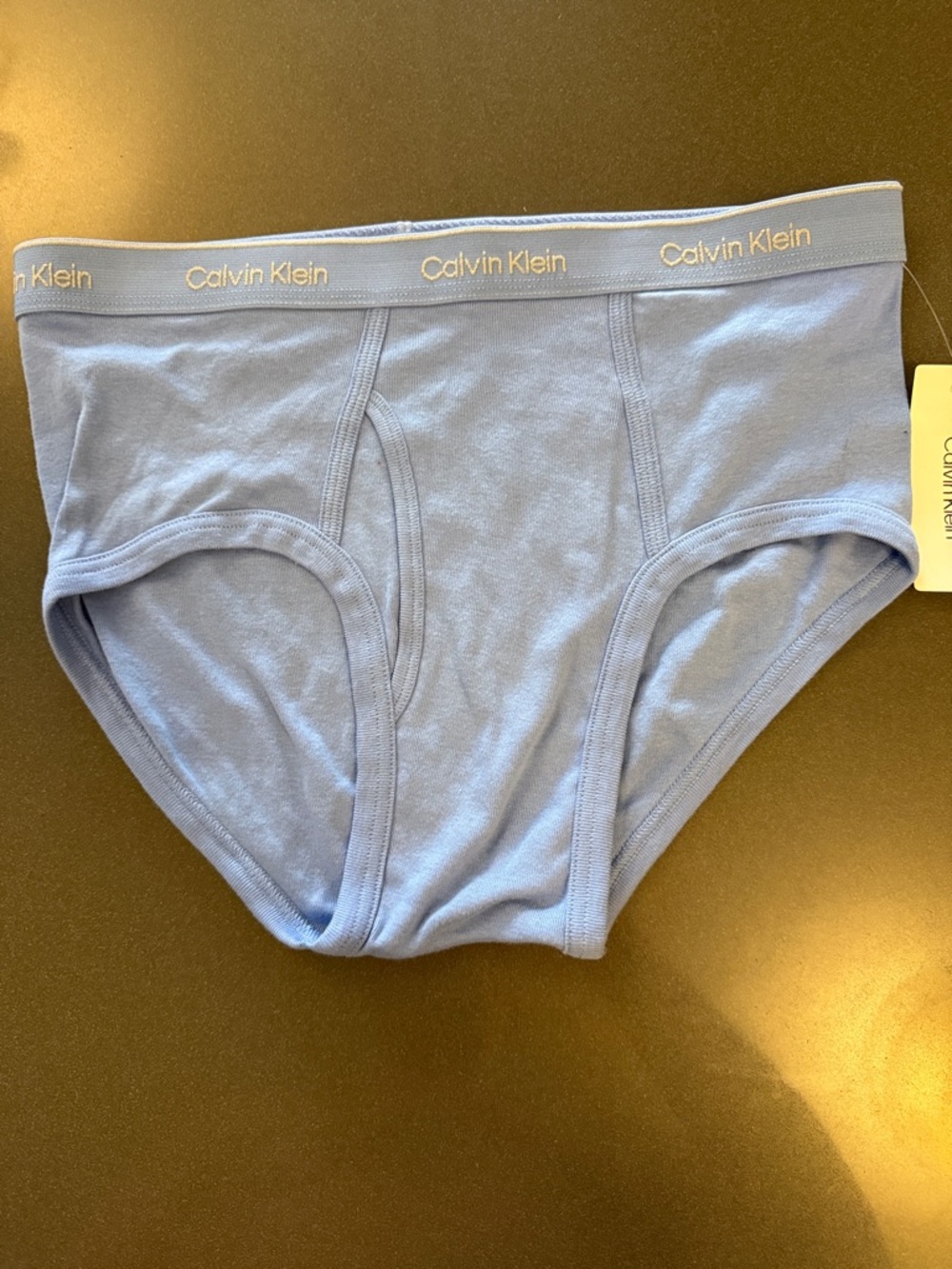 New Calvin Klein Light Blue Classsic Cut Cotton Briefs